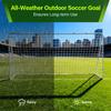 JungleA Portable Soccer Goals Set for Backyard for Kids Adults, 12x6 FT Outdoor Large Football Goal Set for Soccer Competition, Training, Game, with Net, Steel Post, Ground Stakes, Carrying Bag view 3