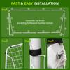 JungleA Portable Soccer Goals Set for Backyard for Kids Adults, 12x6 FT Outdoor Large Football Goal Set for Soccer Competition, Training, Game, with Net, Steel Post, Ground Stakes, Carrying Bag view 4