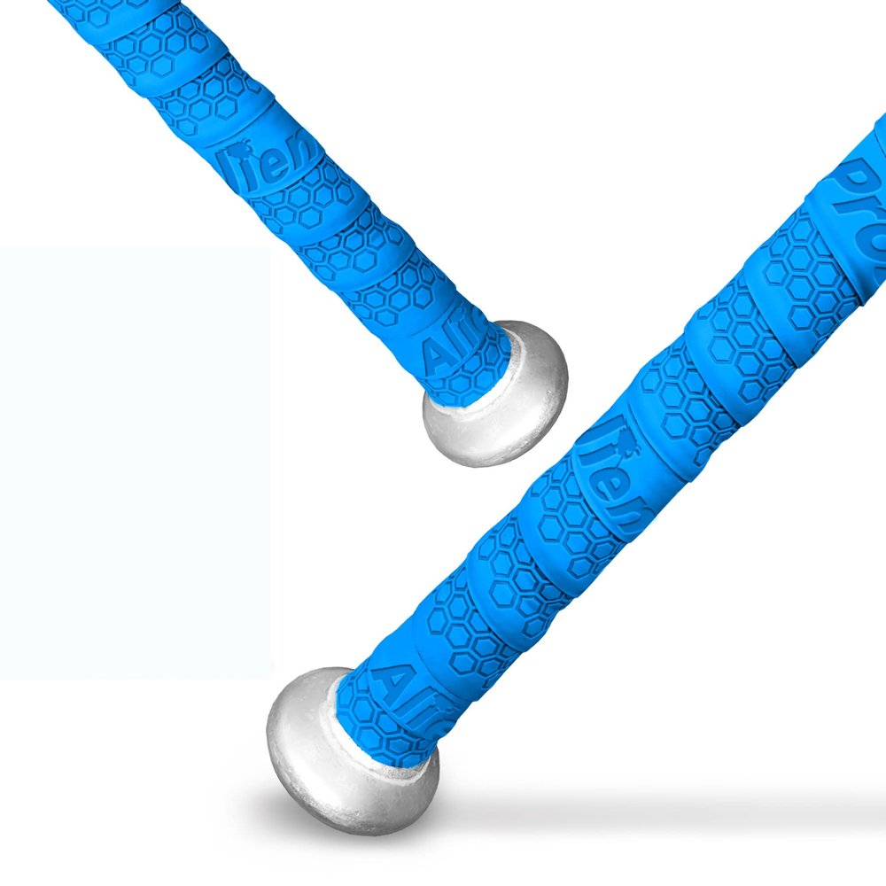 ALIEN PROS Bat Grip Tape for Baseball (2 Grips)  1.1 mm Precut and Pro Feel Bat Tape  Replacement for Old Baseball bat Grip  Wrap Your Bat for an Epic Home Run (2 Grips, Blue)