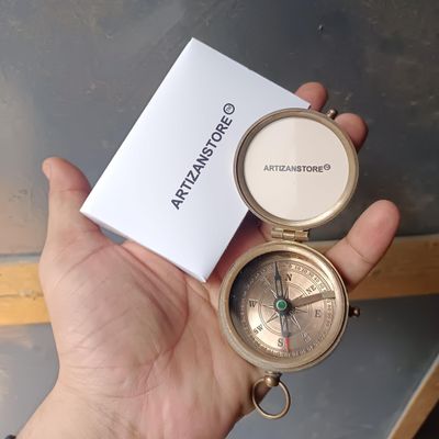 ARTIZANSTORE Engraved Nautical Compass, Personalized Compass, Men's Gift, Groomsmen Gift, Wedding Gift, Hiking Gift, Corporate Gift