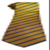 L&L Mens Boys School Uniform football prom party Striped tie (Blue/Gold) view 1