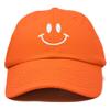 DALIX Smile Baseball Cap Smiling Face Happy Dad Hat Men Women Teens in Orange view 1
