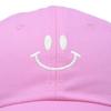 DALIX Smile Baseball Cap Smiling Face Happy Dad Hat Men Women Teens in Light Pink view 2