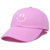 DALIX Smile Baseball Cap Smiling Face Happy Dad Hat Men Women Teens in Light Pink view 4