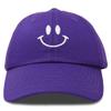DALIX Smile Baseball Cap Smiling Face Happy Dad Hat Men Women Teens in Purple view 1