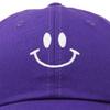 DALIX Smile Baseball Cap Smiling Face Happy Dad Hat Men Women Teens in Purple view 2