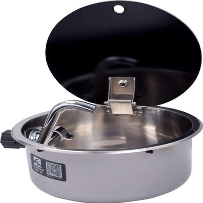 JZ Boat Caravan RV Stainless Steel Sink with Tempered Glass Lid 300130mm GR-532C