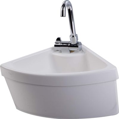 JZ Boat Caravan RV Camper White Acrylic Triangular Sink 280280180mm GR-Y014