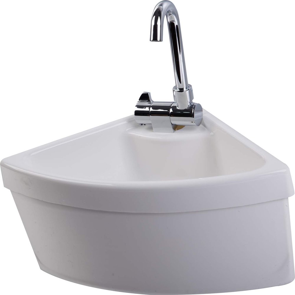 JZ Boat Caravan RV Camper White Acrylic Triangular Sink 280280180mm GR-Y014