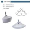 JZ Boat Caravan RV Camper White Acrylic Triangular Sink 280280180mm GR-Y014 view 2