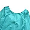 Freebily Girls Metallic One-Piece Dance Bodysuit Long Sleeves Gymnastics Ballet Dance Leotard Unitard Patent Leather Jumpsuit Lake Blue 3-4 Years view 4
