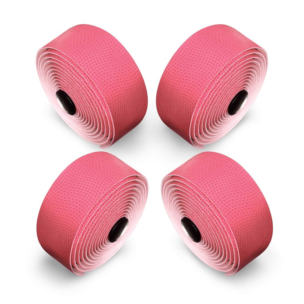 ALIEN PROS Bike Handlebar Tape PU (Set of 4) Pink - Enhance Your Bike Grip with These Bicycle Handle bar Tape - Wrap Your Bike for an Awesome Comfortable Ride (Set of 4, Pink)