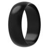 ThunderFit Silicone Wedding Ring for Men - Rubber Engagement Band - Width 8.0mm Thickness 2.0mm (Black, 11-11.5 (21.00mm) view 1