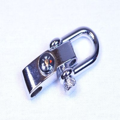 Chrome Compass Adjustable Paracord Metal Shackle - 20 Pack