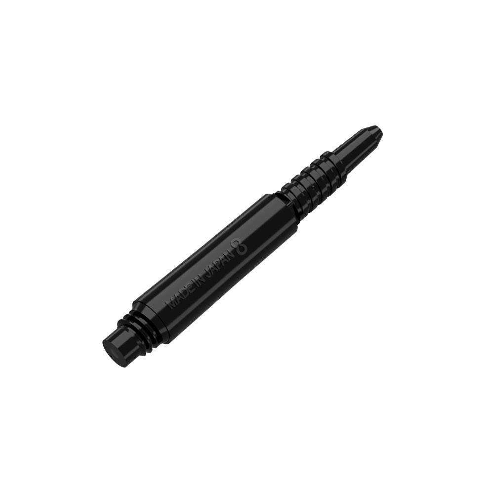8 Flight Regular-Fixed Black Short 19mm Pack of 3 Shafts