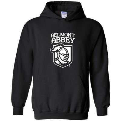 AH03 - Belmont Abbey College Crusaders Arch Logo HOODIE - Small - Black
