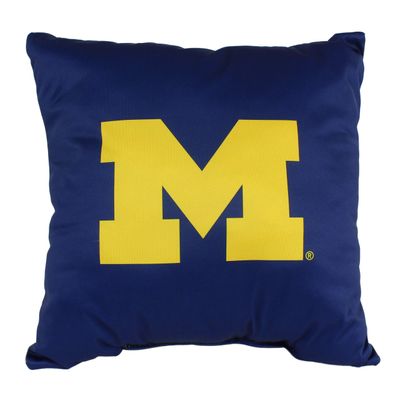 College Covers Everything Comfy Michigan Wolverines 16" Decorative Pillow Reversible 2 Unique Sides