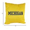 College Covers Everything Comfy Michigan Wolverines 16" Decorative Pillow Reversible 2 Unique Sides view 4