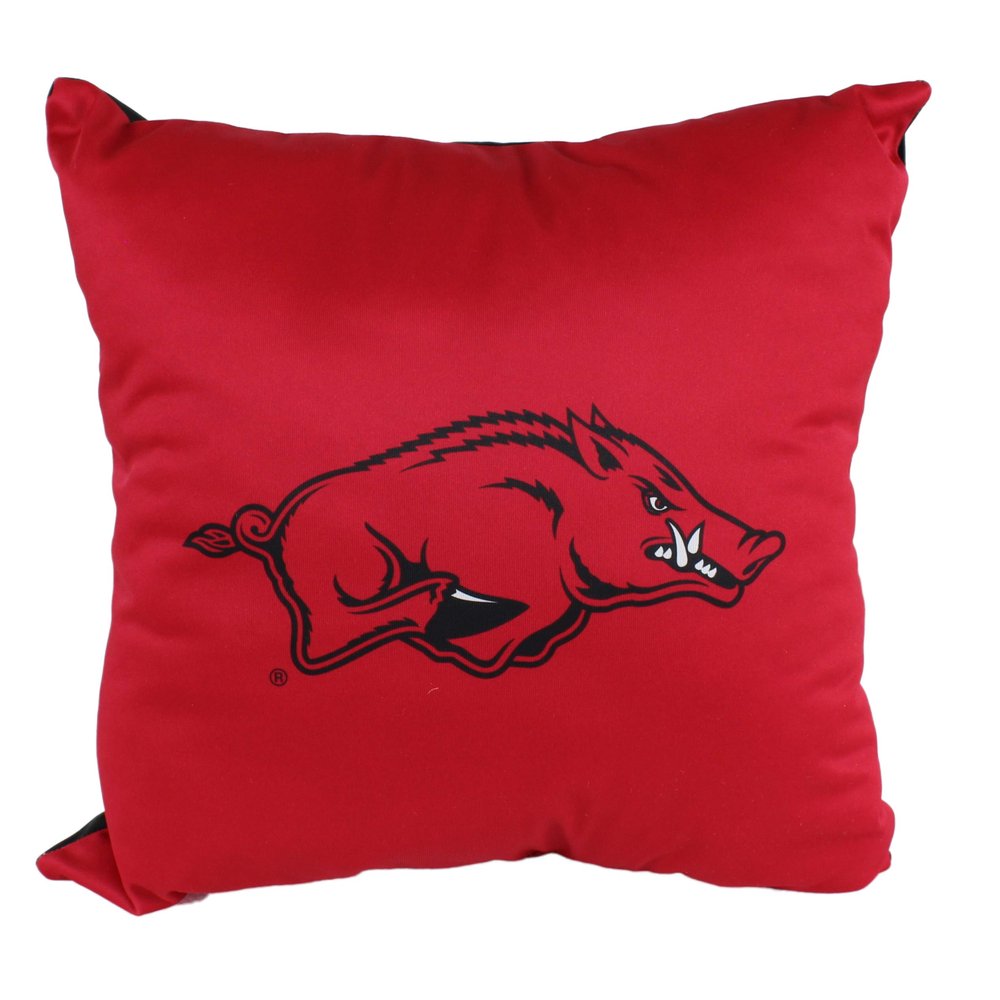 College Covers Everything Comfy Arkansas Razorbacks 16" Decorative Pillow Reversible 2 Unique Sides