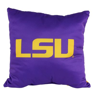 College Covers Everything Comfy LSU Tigers 16" Decorative Pillow Reversible 2 Unique Sides
