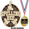 Spelling Medals, 2" Gold Spelling Bee Medal Award with Free Custom Engraving 10 Pack Prime view 2