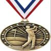 Golf Medals, 2" Gold Golf Ball Medal Award with Free Custom Engraving 100 Pack view 1