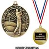 Golf Medals, 2" Gold Golf Ball Medal Award with Free Custom Engraving 100 Pack view 2