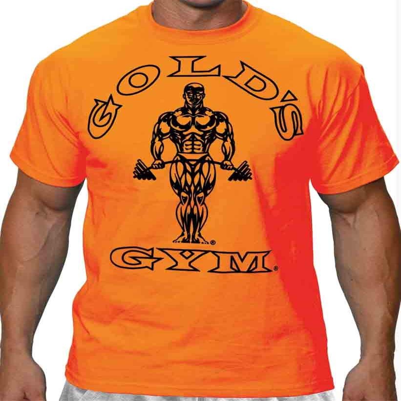 Gold's Gym T-Shirt - Official Licensed - BT-1 (XXL, Neon Orange)