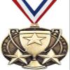 Achievement Medals, 2" Gold Star Cup Recognition Medal Award with Free Custom Engraving 20 Pack view 1