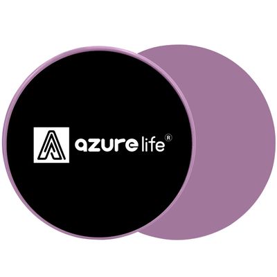 A AZURELIFE Exercise Core Sliders, Dual Sided Exercise Gliding Discs Use on Carpet or Hardwood Floors, Light and Portable, Perfect for Abdominal&Core Workouts