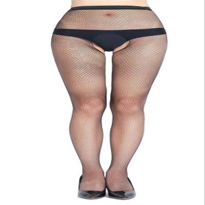 E-Laurels Womens High Waist Patterned Fishnet Tights Suspenders Pantyhose Thigh High Stockings Black (Black_5041)