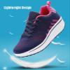 DADAWEN Women's Slip On Breathable Mesh Walking Tennis Shoes Lightweight Comfort Wedge Platform Casual Sneakers for Gym Travel Work Navy/Hot Pink US Size 7.5 view 3