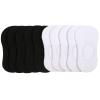 BOOPH 10 Pairs Girls Boys Socks Kids No Show Socks Toddlers Girl Anti-slip Ankle Low Cut Sock 3-4T White-Black view 1