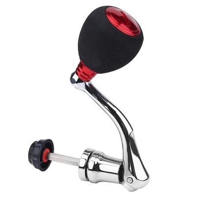 GOTOTOP Fishing Reel Handle, Aluminum Alloy Reel Replacement Power Handle Metal Rocker Arm Fishing Reel Handle Metal Rocker Grip(4000 5000 6000 L-Red)