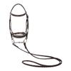 Huntley Equestrian Fancy Stitched Sedgwick Leather Padded Bridle with Reins (Sedgwick Australian Nut, Medium Pony) view 1