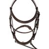 Huntley Equestrian Fancy Stitched Sedgwick Leather Padded Bridle with Reins (Sedgwick Australian Nut, Medium Pony) view 2