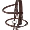Huntley Equestrian Fancy Stitched Sedgwick Leather Padded Bridle with Reins (Sedgwick Australian Nut, Medium Pony) view 4