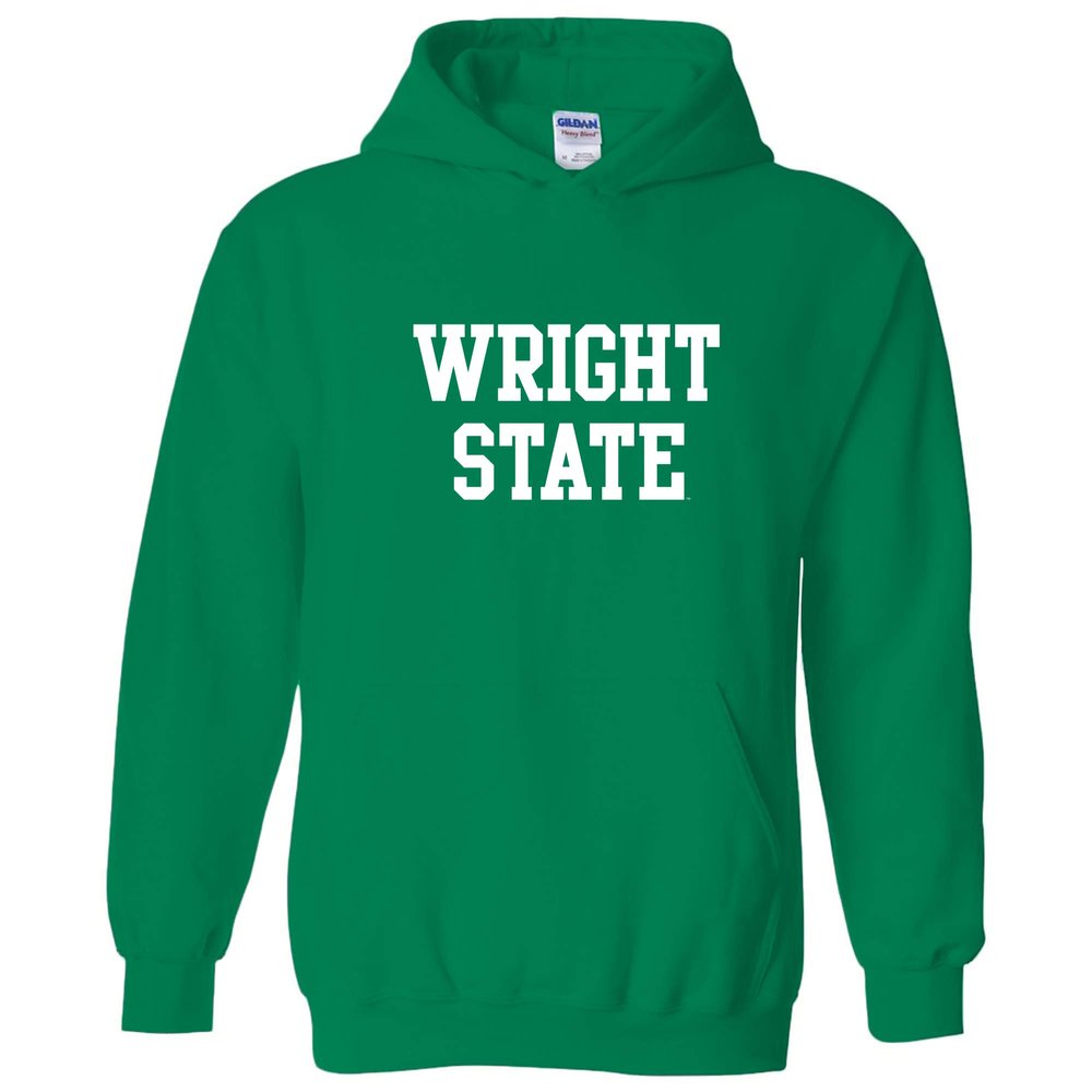 AH01 - Wright State Raiders Basic Block Hoodie - 2X-Large - Green