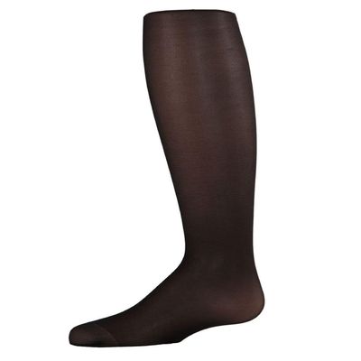 MeMoi Essential Sheer Nylon Tights for Girls, Ultra Soft and Lightweight Opaque Girls Tights - Sizes A-12, Black, 10-12