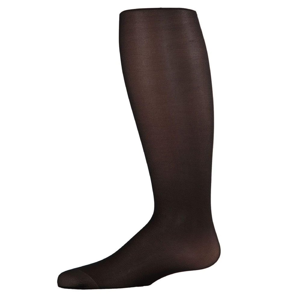 MeMoi Essential Sheer Nylon Tights for Girls, Ultra Soft and Lightweight Opaque Girls Tights - Sizes A-12, Black, 10-12