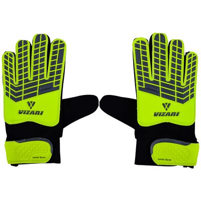 Vizari Junior Saver Goalkeeper Gloves Kids - Yellow, Grey, Black - Size 8