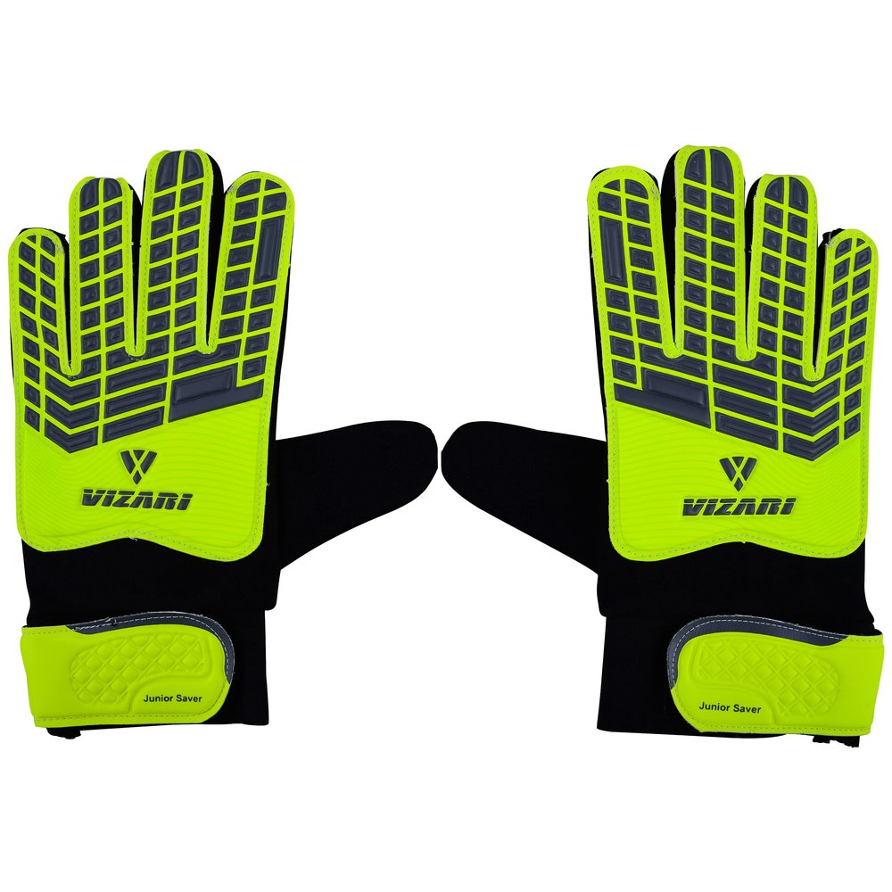 Vizari Junior Saver Goalkeeper Gloves Kids - Yellow, Grey, Black - Size 8