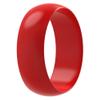 ThunderFit Silicone Wedding Ring for Men - Rubber Engagement Band - Width 8.0mm Thickness 2.0mm (Red, 6-6.5 (16.90mm) view 1