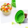 IYYI Silicone Collapsible Bowl With Lid 800ML - Folding Travel Container for Camping, Hiking - Heat Resistant ME.FAM Expandable Bowl (2Pack-Grey) view 4