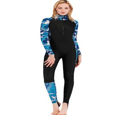 Cokarsey Women's Long Swimsuit One Piece Long Sleeve Sun Protection Rash Guard with Hood