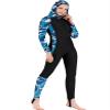 Cokarsey Women's Long Swimsuit One Piece Long Sleeve Sun Protection Rash Guard with Hood view 2