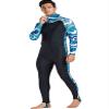 Cokarsey Men's Hooded UV Protection One Piece Full Skin Suit Swimsuit view 1