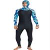 Cokarsey Men's Hooded UV Protection One Piece Full Skin Suit Swimsuit view 2