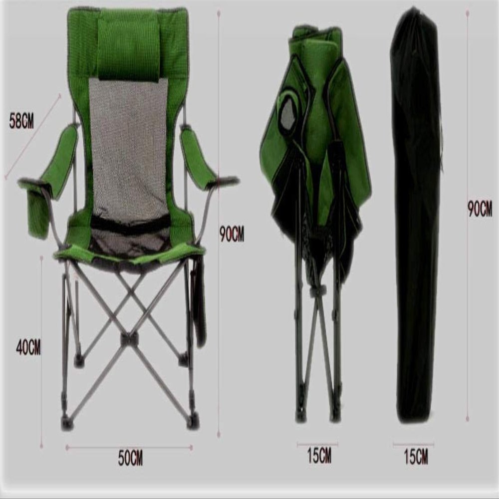 Cherish_2019 2019 New Outdoor Folding Chair Office Lunch Break Recliner Portable Beach Chair Back Fishing Chair Wild Camping Home Leisure Chair (Coffee Full Cloth Short Recliner Outer Pocket)