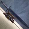 Lin sword,Knightly Swords,Handmade,High Carbon Steel Blade,Leather Scabbard,Battle Ready view 2